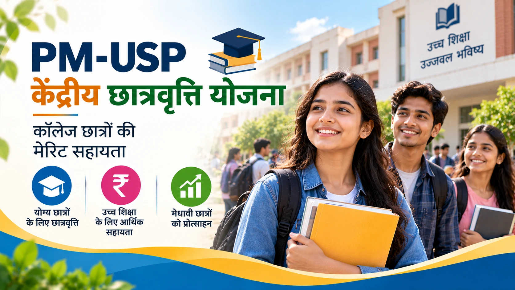 PM-USP केंद्रीय छात्रवृत्ति: कॉलेज छात्रों की मेरिट सहायता