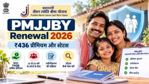 PMJJBY Renewal 2026: ₹436 प्रीमियम, ऑटो-डेबिट और बीमा स्टेटस
