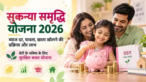 सुकन्या समृद्धि योजना 2026: ब्याज दर, पात्रता, फायदे, खाता खोलने के नियम और मैच्योरिटी की पूरी जानकारी