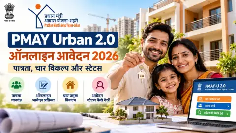 PMAY Urban 2.0 ऑनलाइन आवेदन 2026: पात्रता, चार विकल्प और स्टेटस