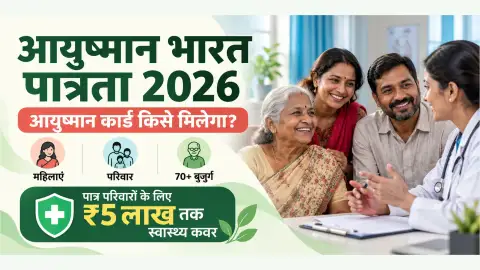 आयुष्मान कार्ड पात्रता 2026: महिलाओं, परिवारों और 70+ बुजुर्गों के नियम